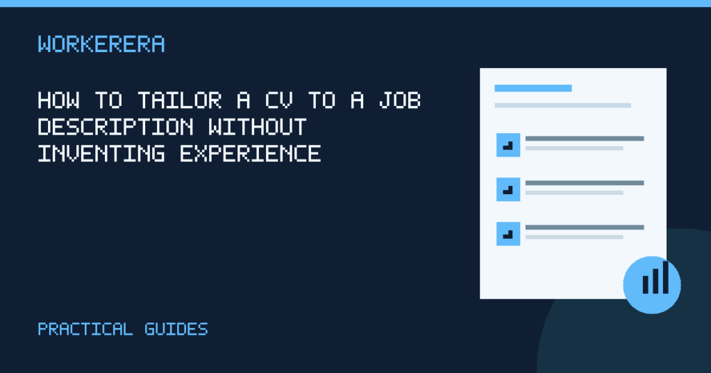 Illustrated checklist for How to tailor a CV to a job description without inventing experience