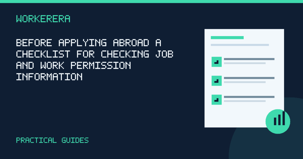 Illustrated checklist for Before applying abroad: a checklist for checking job and work-permission information