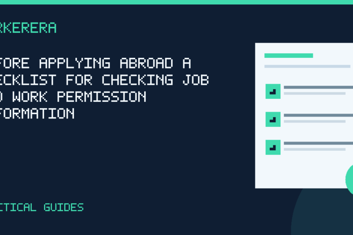 Illustrated checklist for Before applying abroad: a checklist for checking job and work-permission information