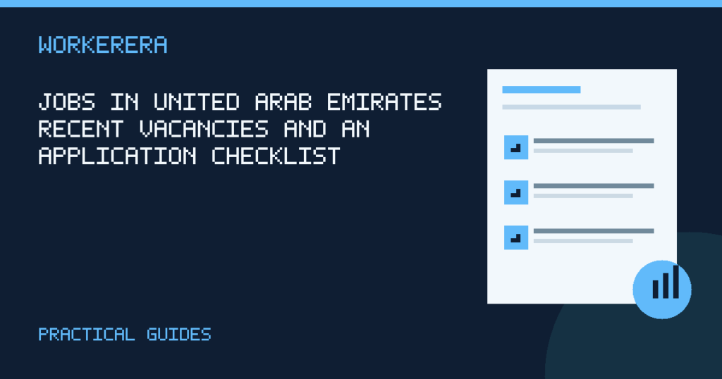 Illustrated checklist for Jobs in United Arab Emirates: recent vacancies and an application checklist