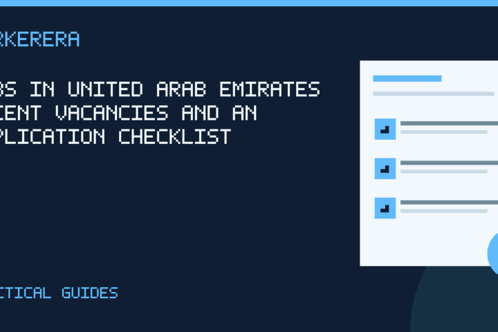 Illustrated checklist for Jobs in United Arab Emirates: recent vacancies and an application checklist